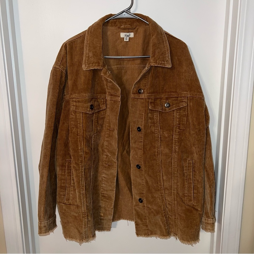 Easel | Oversized Light Brown Corduroy Jacket